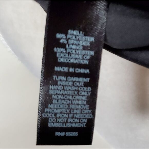 VINTAGE Express Black Beaded Crystal Racerback Sheath Cocktail Dress Statement - Picture 15 of 15